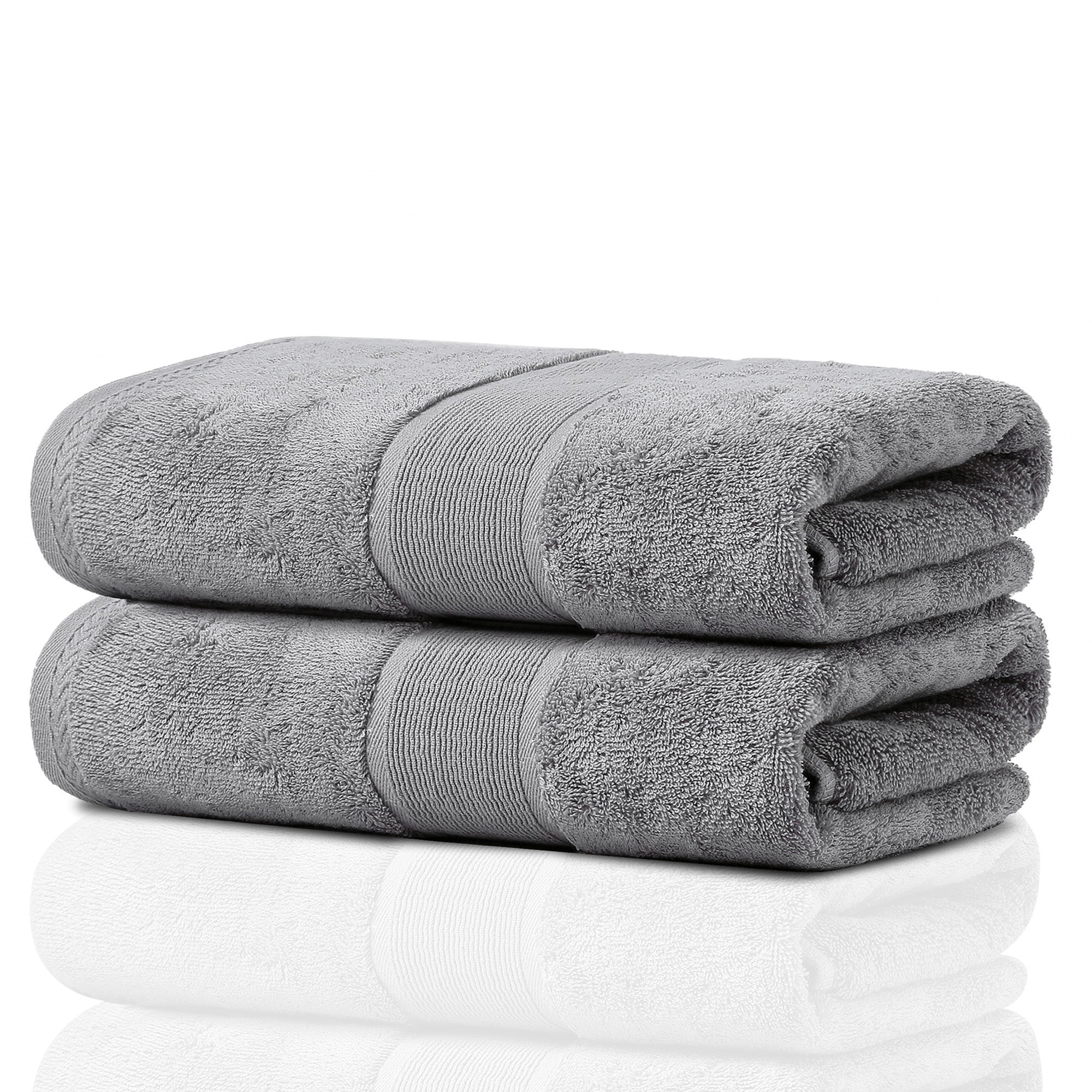 GELUOBOV Luxury 100% Cotton Bath Towels, Quick-Dry & Highly Absorbent, Fluffy & Durable, Low-Lint, Hotel Quality, Nordic Style, Large 24×47 in, for Home, Spa, Gym, Travel