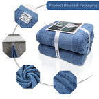 GELUOBOV Luxury 100% Cotton Bath Towels, Quick-Dry & Highly Absorbent, Fluffy & Durable, Low-Lint, Hotel Quality, Nordic Style, Large 24×47 in, for Home, Spa, Gym, Travel