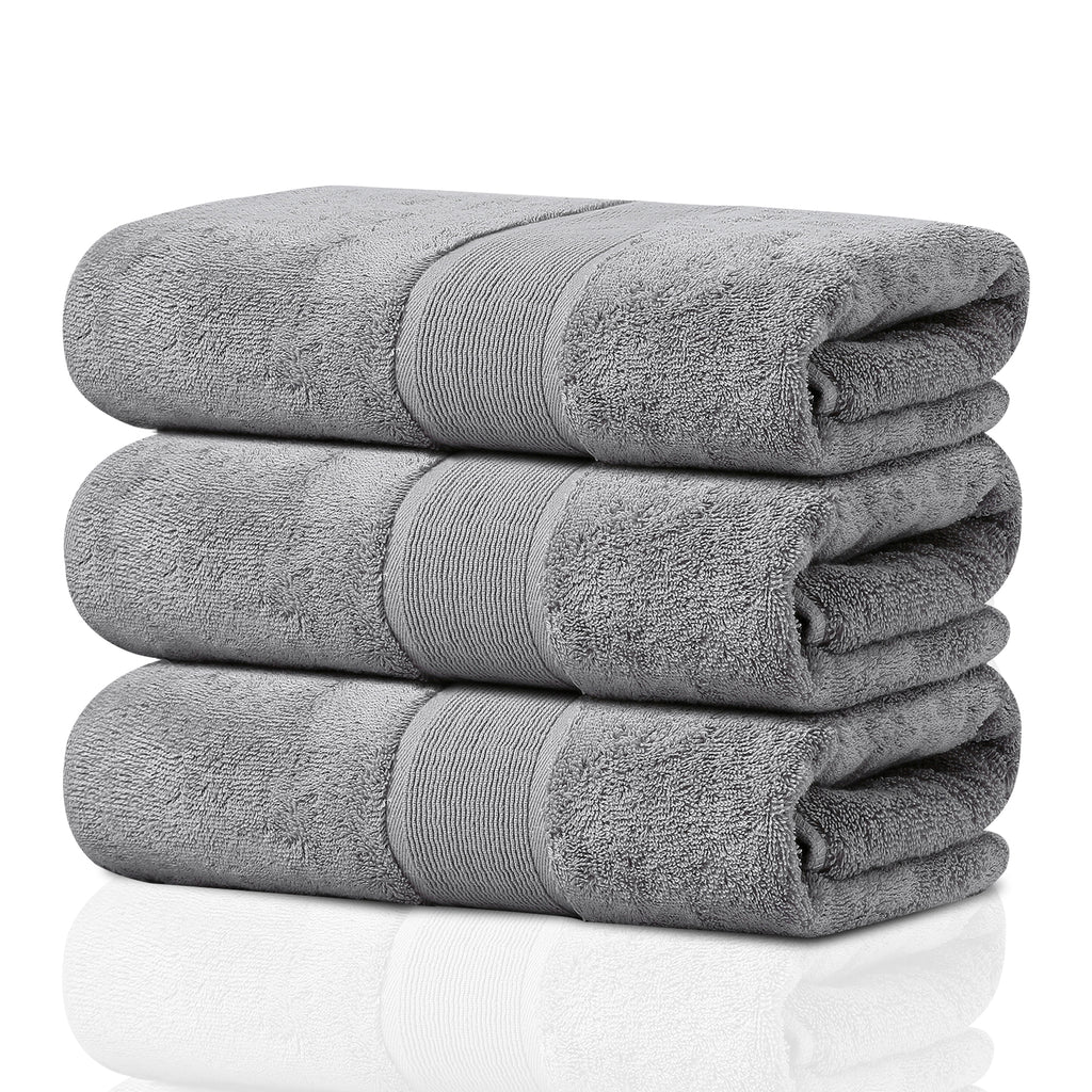 GELUOBOV Luxury 100% Cotton Bath Towels, Quick-Dry & Highly Absorbent, Fluffy & Durable, Low-Lint, Hotel Quality, Nordic Style, Large 24×47 in, for Home, Spa, Gym, Travel