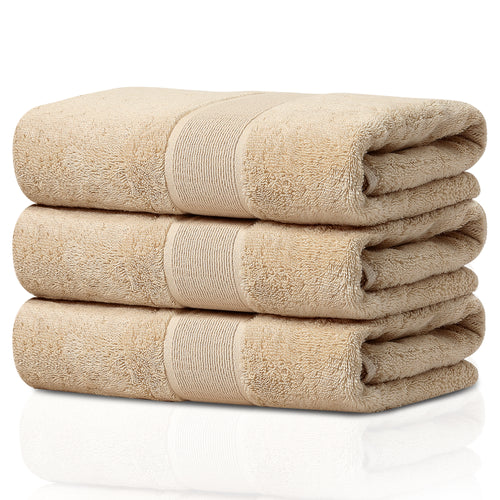 GELUOBOV Luxury 100% Cotton Bath Towel(Large Size), 24×47 in, Quick-Dry & Highly Absorbent, Fluffy & Durable, Low-Lint, Hotel Quality, Nordic Style,  for Home, Spa, Gym, Travel