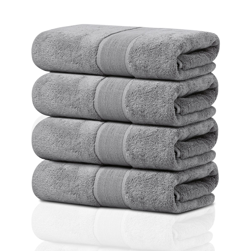 GELUOBOV Luxury 100% Cotton Bath Towels, Quick-Dry & Highly Absorbent, Fluffy & Durable, Low-Lint, Hotel Quality, Nordic Style, Large 24×47 in, for Home, Spa, Gym, Travel