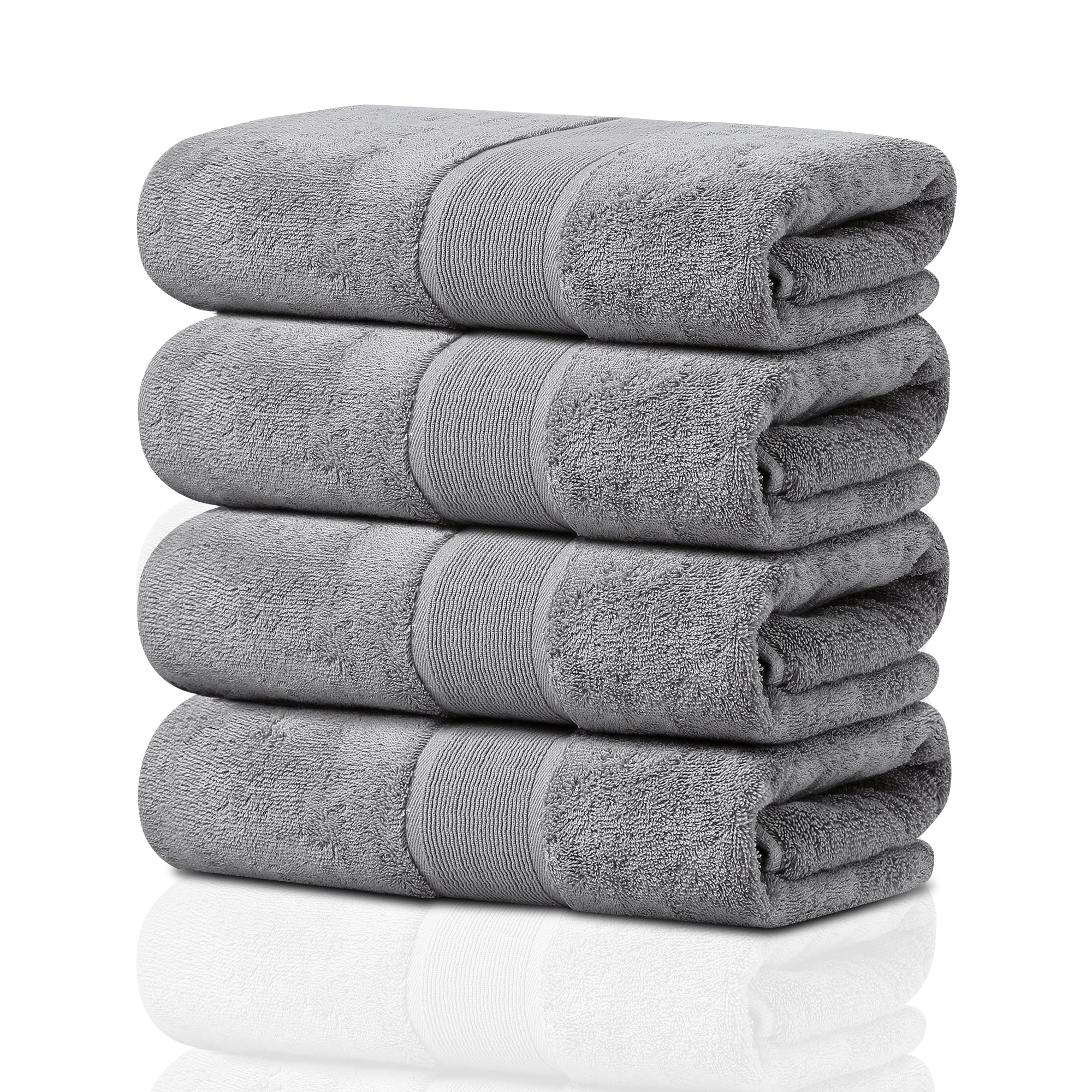 GELUOBOV Luxury 100% Cotton Bath Towels, Quick-Dry & Highly Absorbent, Fluffy & Durable, Low-Lint, Hotel Quality, Nordic Style, Large 24×47 in, for Home, Spa, Gym, Travel